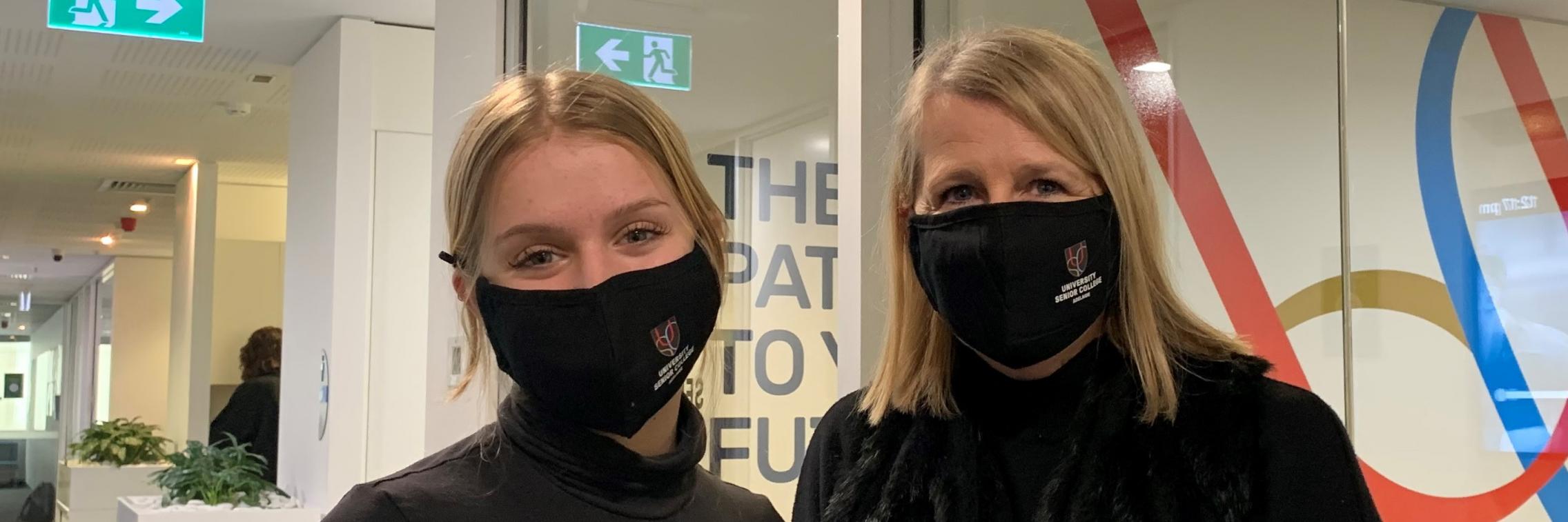 Students and Staff wear USC branded masks
