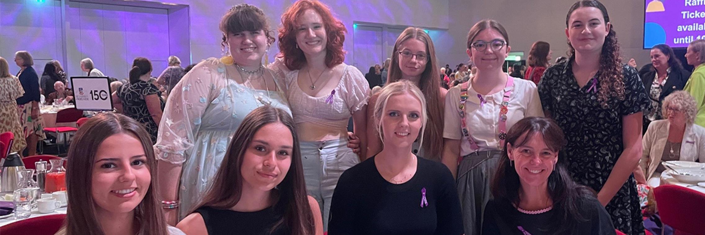 Students at event