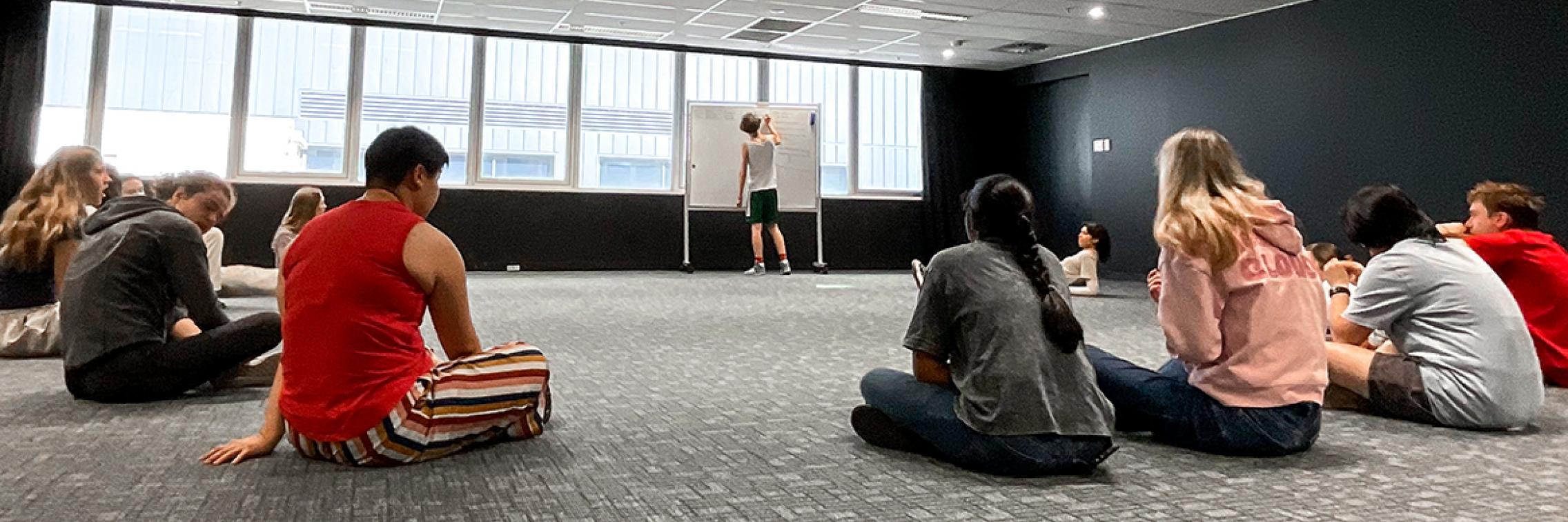 Student in class