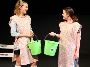 Students acting in year 12 drama production