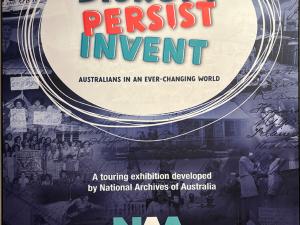 Sign from Disrupt, Invent, Persist Exhibition 2024