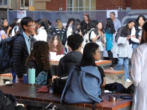 Students at event