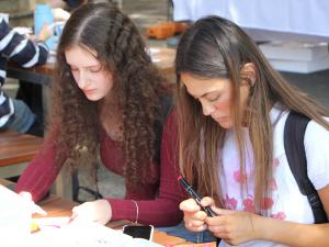 Students at event
