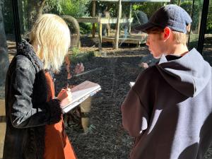 Student on excursion