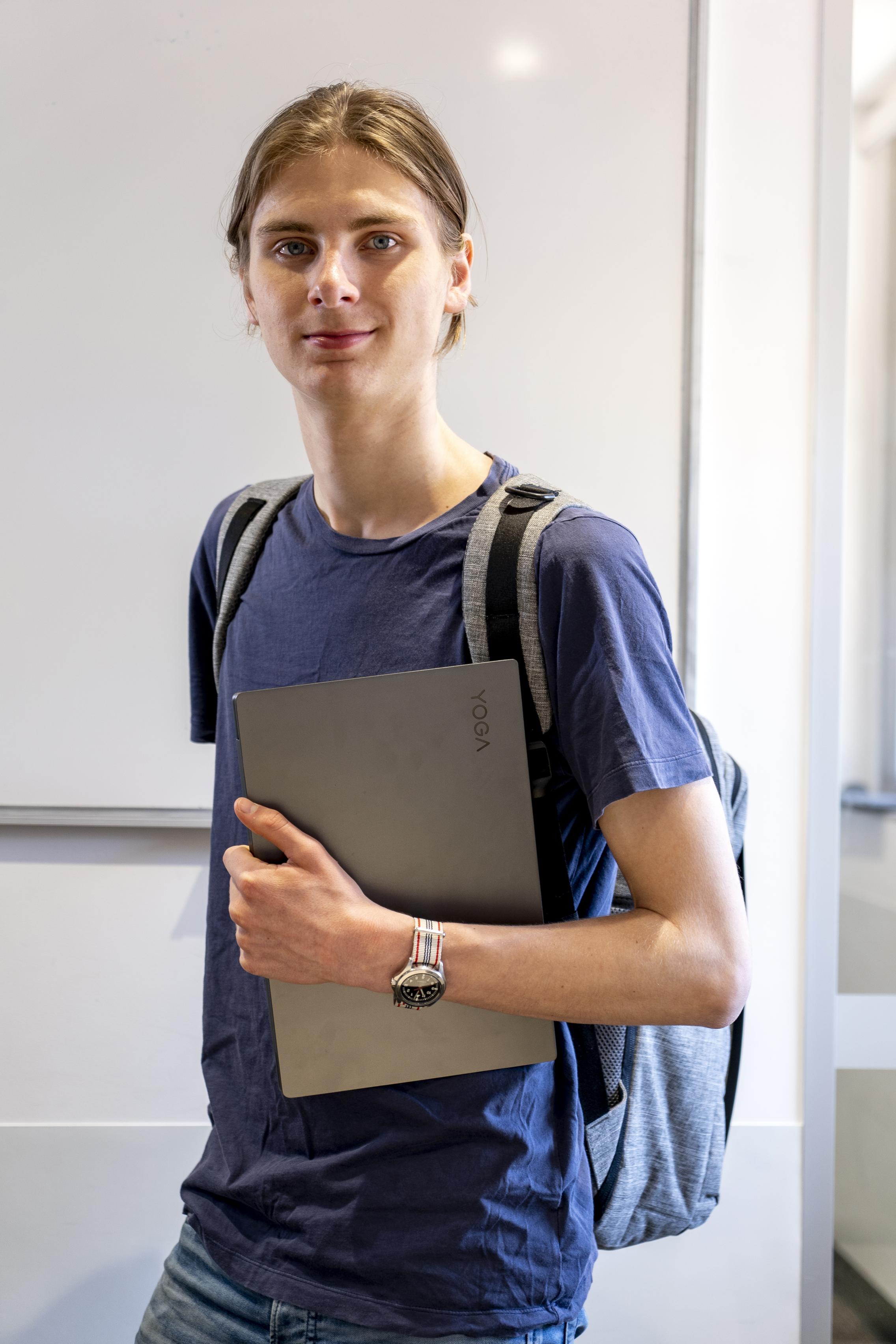 Student on campus