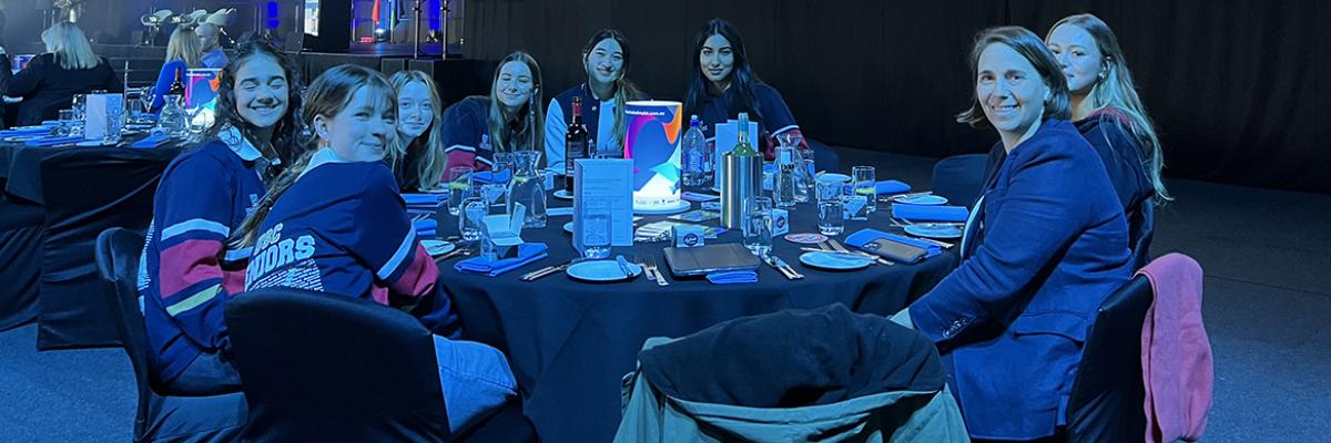 Students at event