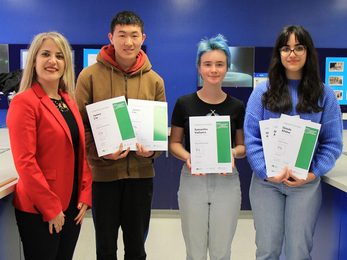 Students with certificates