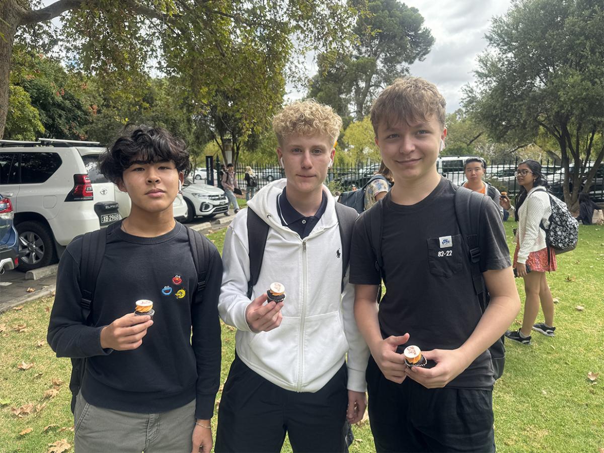 Students at event