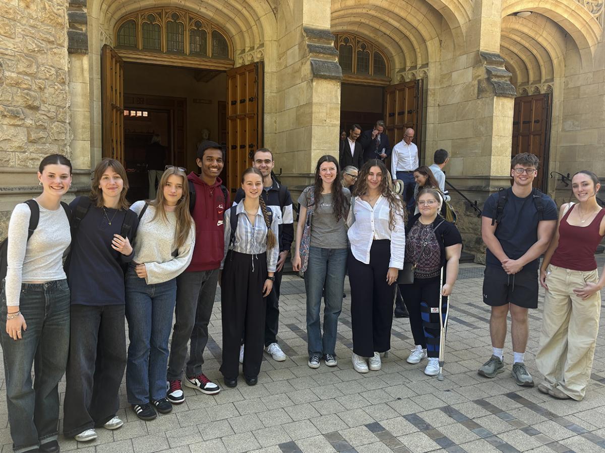 Students at event
