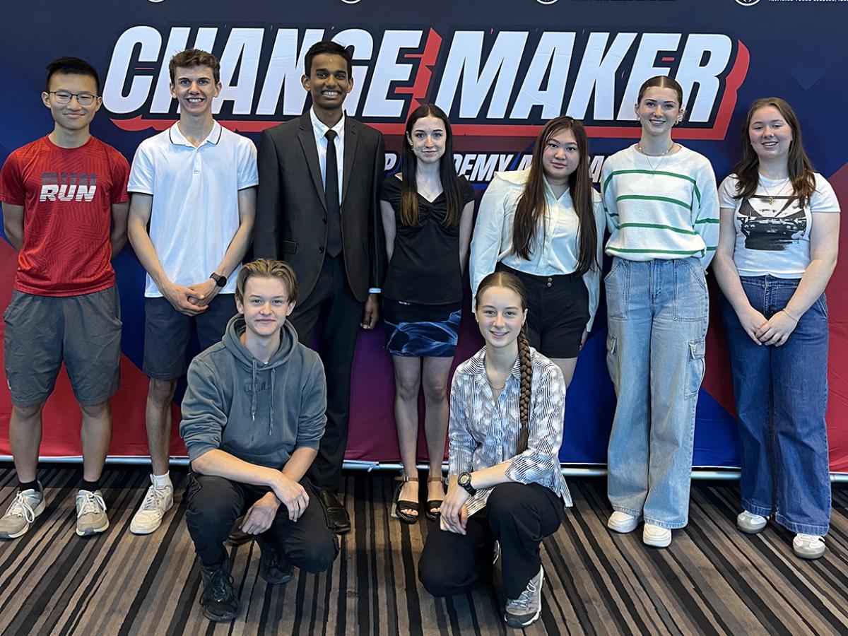Students at event