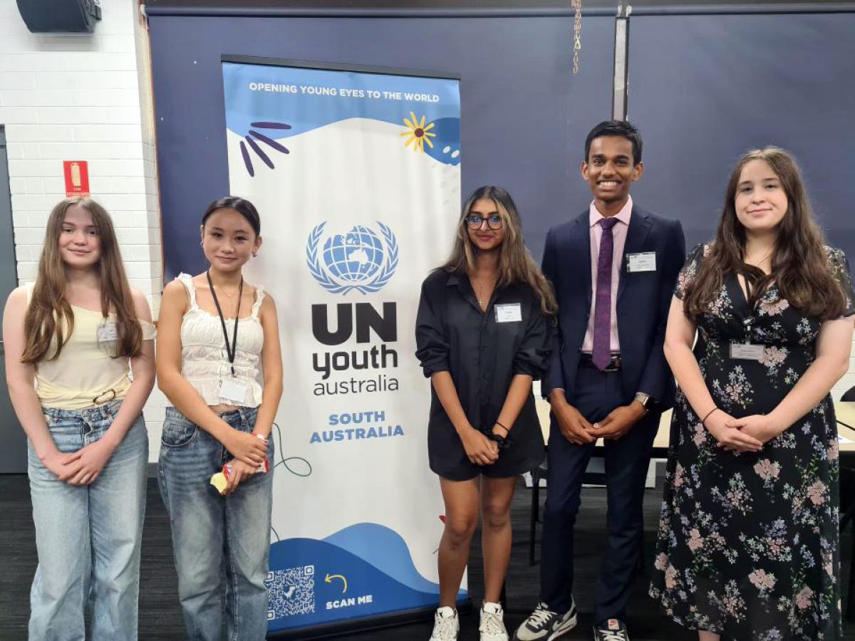 Students at event