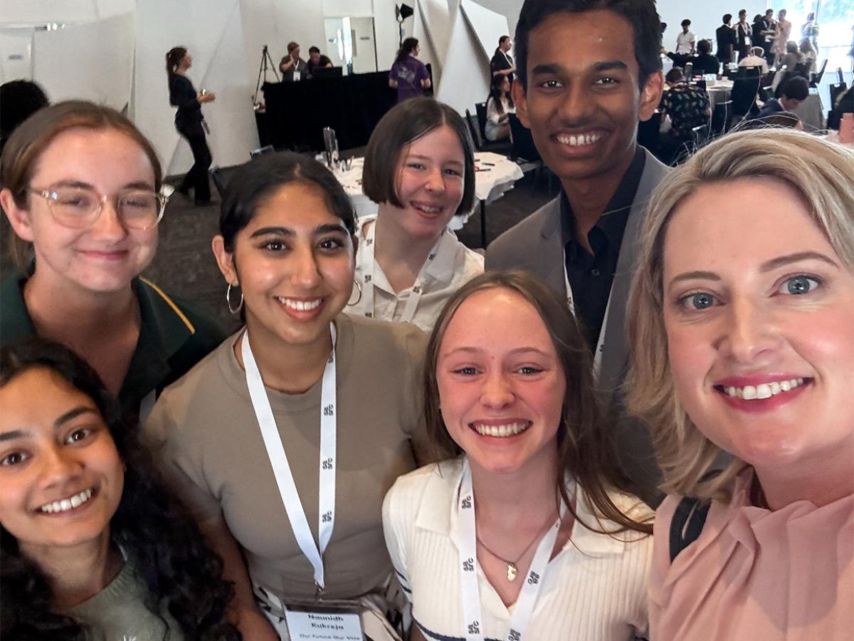 Students at event