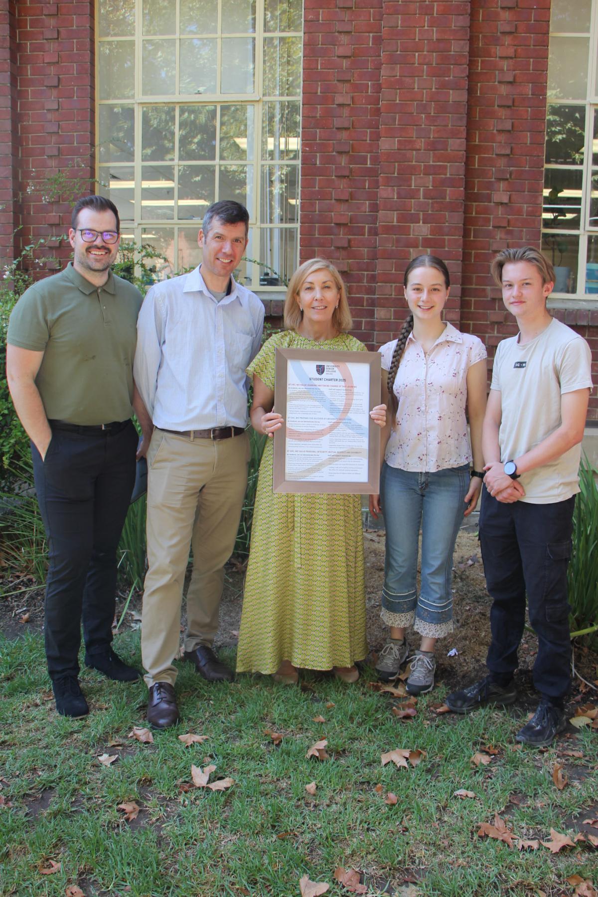 Students and Staff with the USC Charter 2025