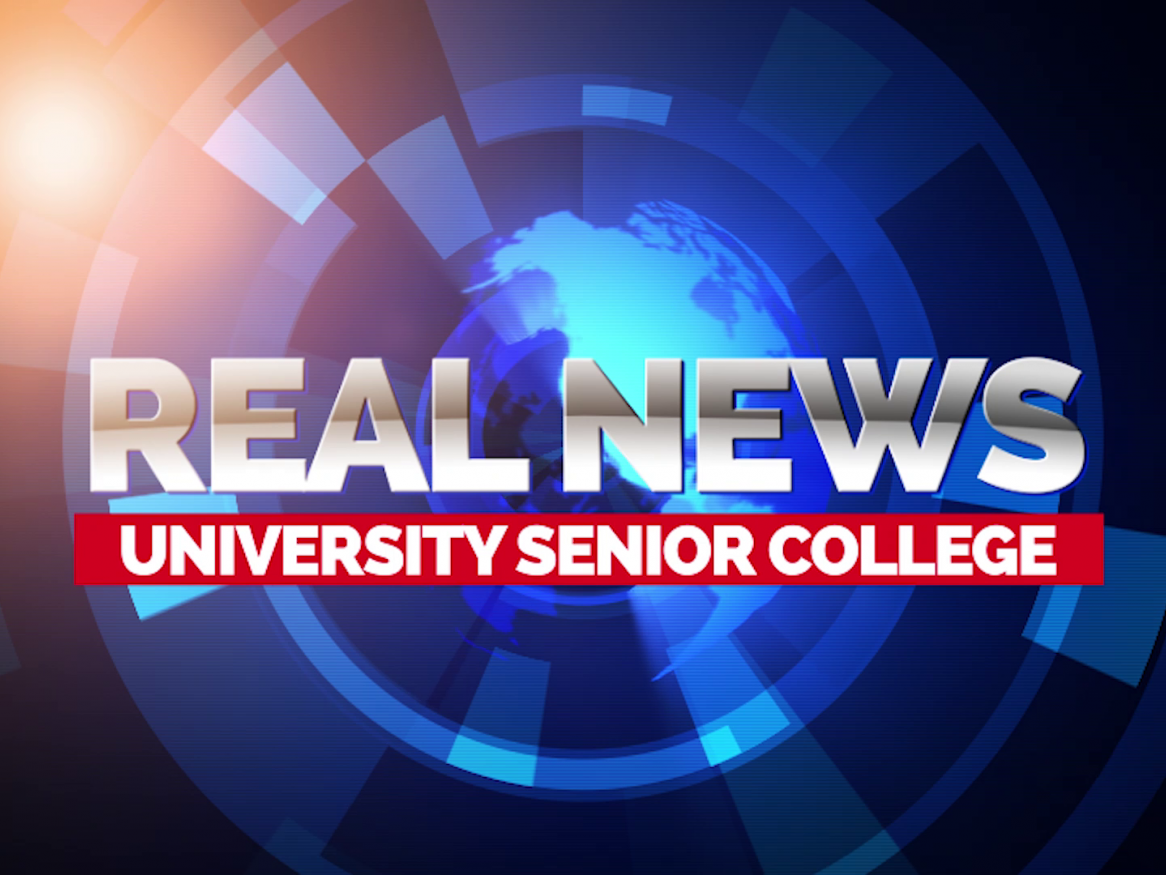 Real News University Senior College logo