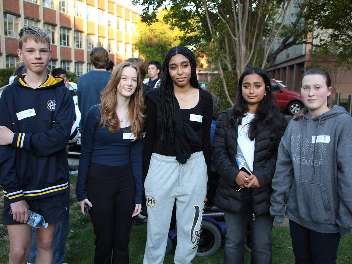 Students at event