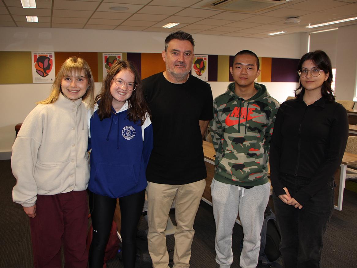 Students with Professor Gavin Rowell