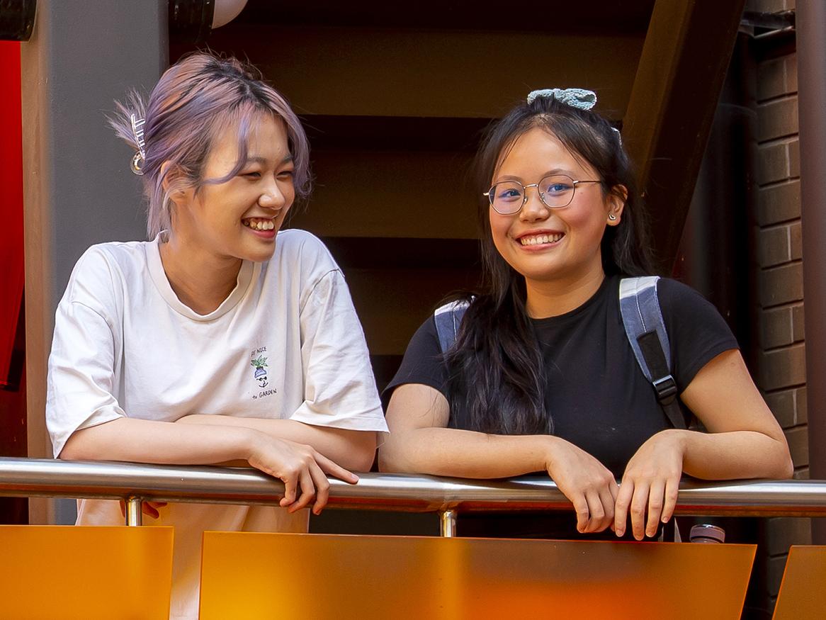 Students on campus